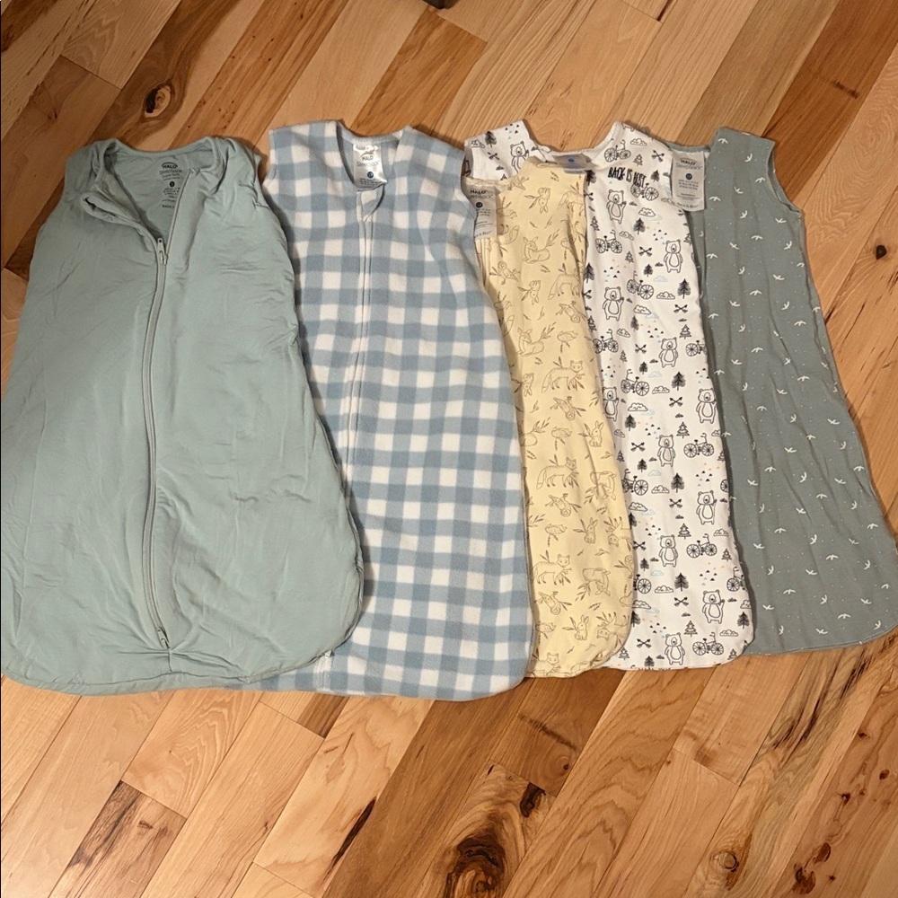5 Halo Sleep Sacks - birth-6m